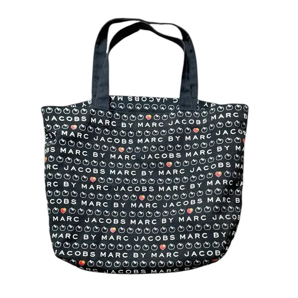 Marc Jacob’s Black & White Monogrammed Apple Tote Bag